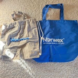 BRAND NEW Norwex Blue and Tan Tote Bags